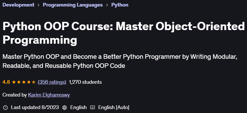 Pictures · Udemy — Python OOP Course: Master Object-Oriented Programming 2023-8