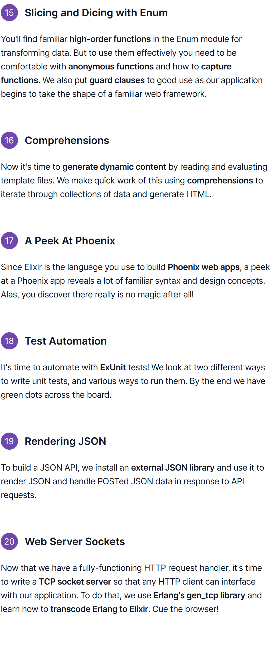 Course topics · The Pragmatic Studio — Elixir & OTP 2022-7