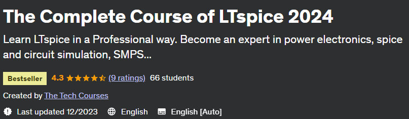 Pictures · Udemy — The Complete Course of LTspice 2024 2023-12
