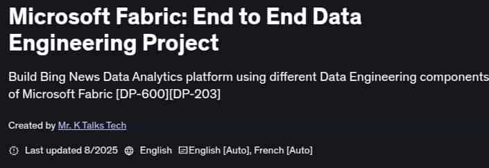 Pictures · Udemy — Microsoft Fabric: End to End Data Engineering Project 2025-8