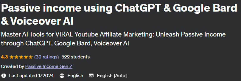Pictures · Udemy — Passive income using ChatGPT & Google Bard & Voiceover AI 2023-5