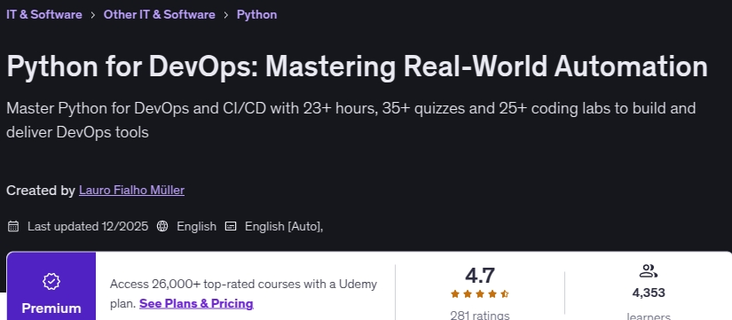 تصاویر · Python کے لئے DevOps: حقیقی عالمی آٹومیشن ماسٹرنگ 2025-12