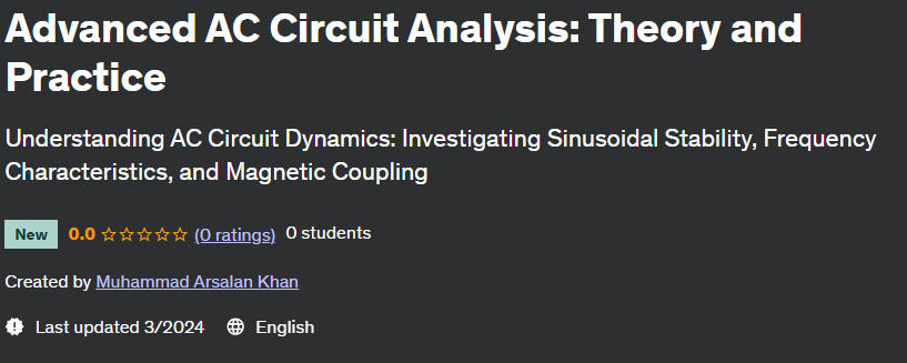 Изображения · Advanced AC Circuit Analysis: теория и практика 2024-3
