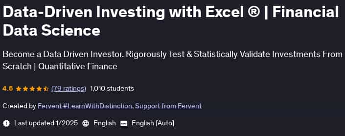 Pictures · Udemy — Data-Driven Investing with Excel ® | Financial Data Science 2025-1