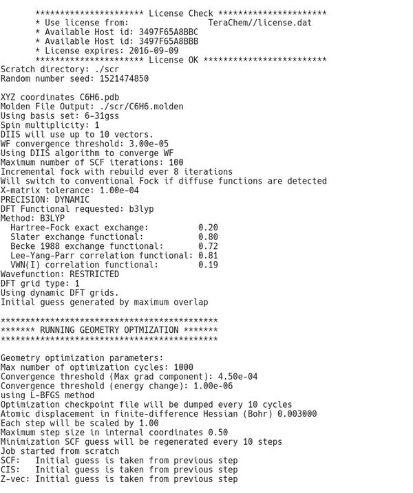 Pictures · TeraChem 1.93P Linux x64