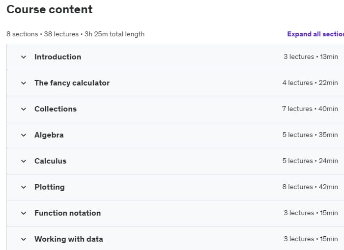 Course topics · Learn Mathematica Now 2020-9