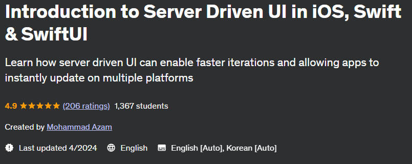 Pictures · Udemy — Introduction to Server Driven UI in iOS, Swift & SwiftUI 2024-4