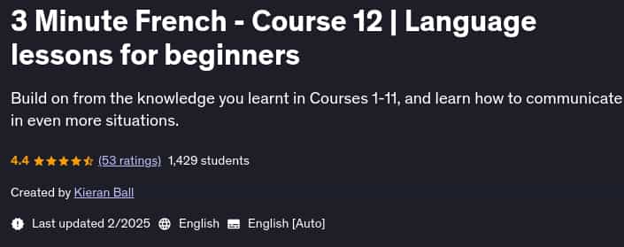 Pictures · Udemy — 3 Minute French – Course 1-16 | Language lessons for beginners 2025-2