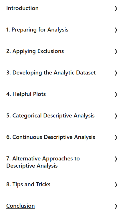 Course topics · LinkedIn — SAS Essential Training: 1 Descriptive Analysis for Healthcare Research 2024-11