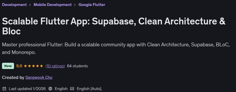 Pictures · Scalable Flutter App: Supabase, Clean Architecture & Bloc 2026-1