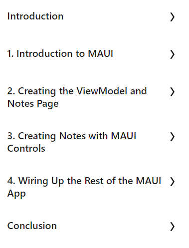 Course topics · LinkedIn — From Console to UI: A Deep Dive into Cross-Platform Development with MAUI 2024-8