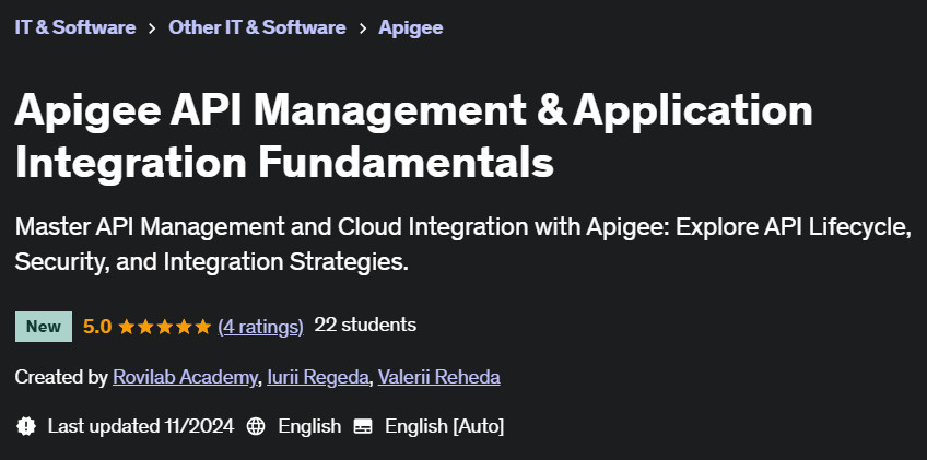 Pictures · Udemy — Apigee API Management & Application Integration Fundamentals 2024-10