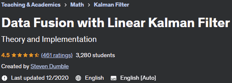 Pictures · Udemy — Data Fusion with Linear Kalman Filter 2021-7