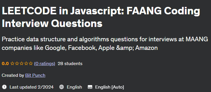 Pictures · Udemy — LEETCODE in Javascript: FAANG Coding Interview Questions 2023-8