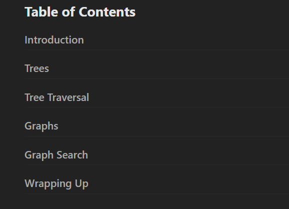 Course topics · Frontend Masters — Tree and Graph Data Structures 2019-5
