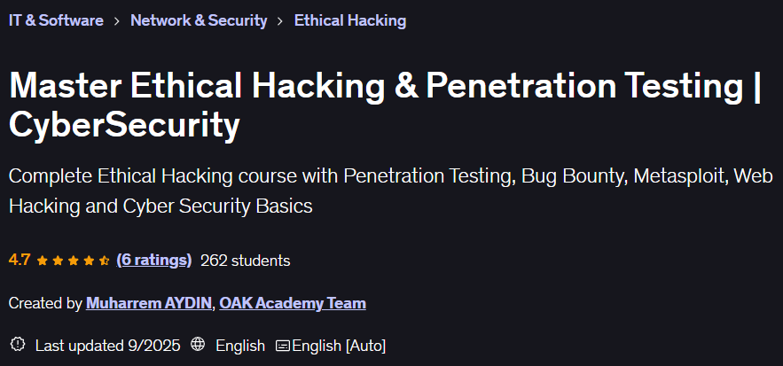 Pictures · Udemy — Master Ethical Hacking & Penetration Testing | CyberSecurity 2025-9