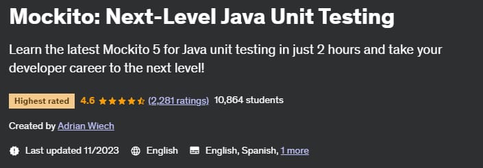 Pictures · Udemy — Mockito: Next-Level Java Unit Testing 2022-1