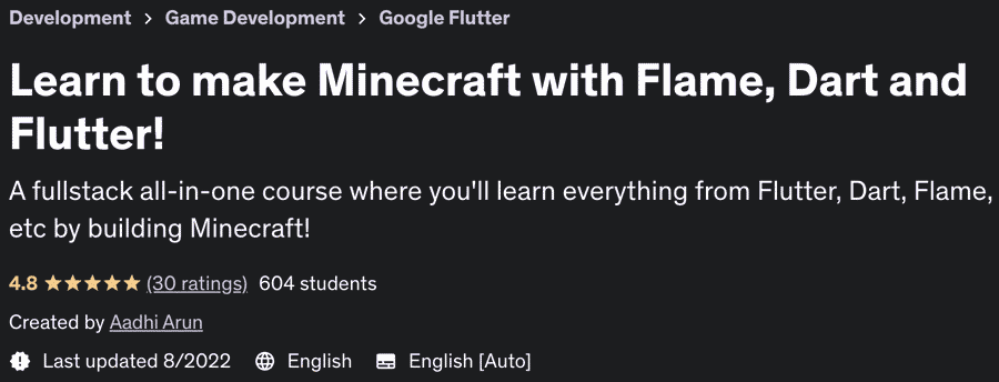 Pictures · Learn to make Minecraft with Flame, Dart and Flutter! 2022-8