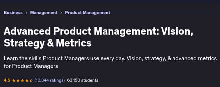 Pictures · Udemy — Advanced Product Management: Vision, Strategy & Metrics 2025-2