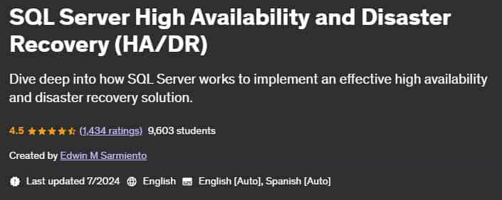 Pictures · SQL Server High Availability and Disaster Recovery (HA/DR) 2024-7