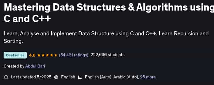 Pictures · Mastering Data Structures & Algorithms using C and C++ 2025-5