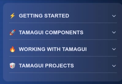 Course topics · Galaxies.dev — Universal Apps with Tamagui 2024-1