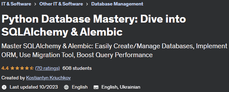 Pictures · Python Database Mastery: Dive into SQLAlchemy & Alembic 2023-10