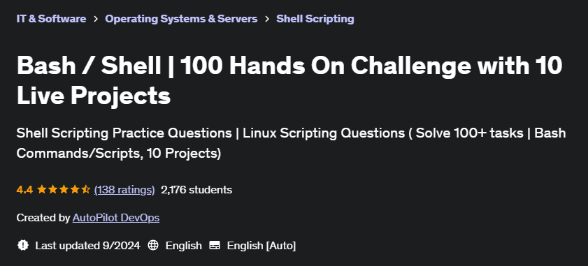 Pictures · Udemy — Bash / Shell | 100 Hands On Challenge with 10 Live Projects 2024-9