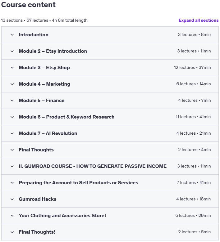 Course topics · Earn Passive Income by Working from Home 2023-8