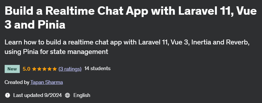 Pictures · Build a Realtime Chat App with Laravel 11, Vue 3 and Pinia 2024-9