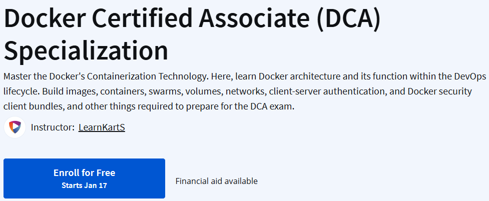 Pictures · Docker Certified Associate (DCA) Specialization 2024-11