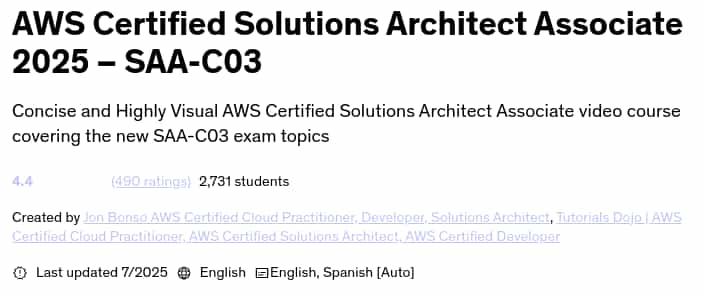 Pictures · AWS Certified Solutions Architect Associate 2025 – SAA-C03 2025-7
