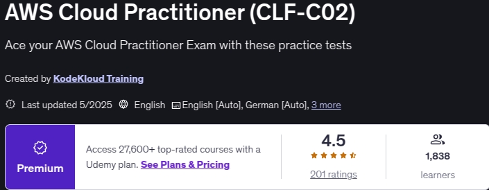 الصور · AWS الممارس السحابي (CLF-C02) 2025-5