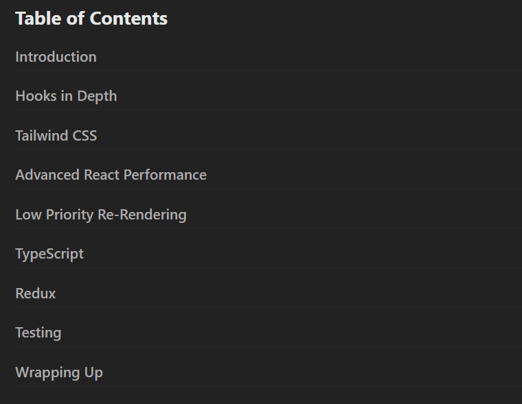 Course topics · Intermediate React, v5 2023-1