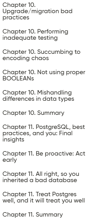 Course topics · Oreilly — PostgreSQL Mistakes and How to Avoid Them, Video Edition 2025-6