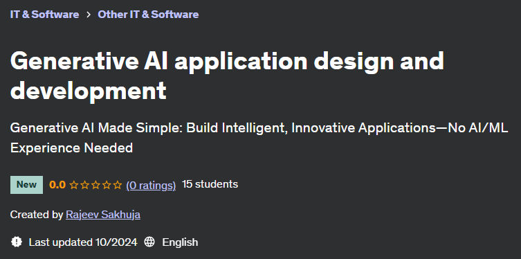 Pictures · Generative AI application design and development 2024-9