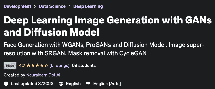 Pictures · Udemy — Deep Learning Image Generation with GANs and Diffusion Model 2023-2