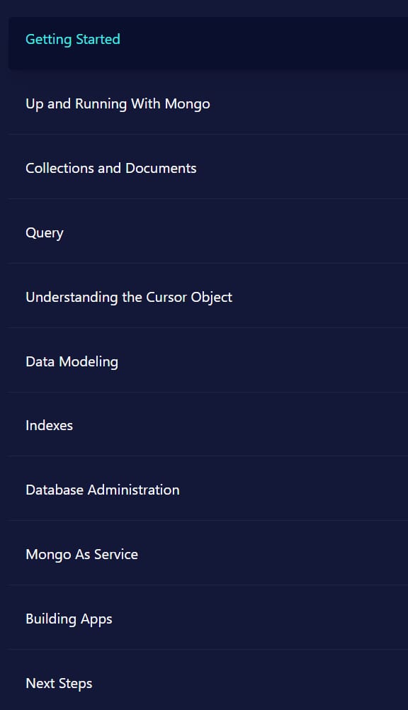 Course topics · AmigosCode – MongoDB 2022-9