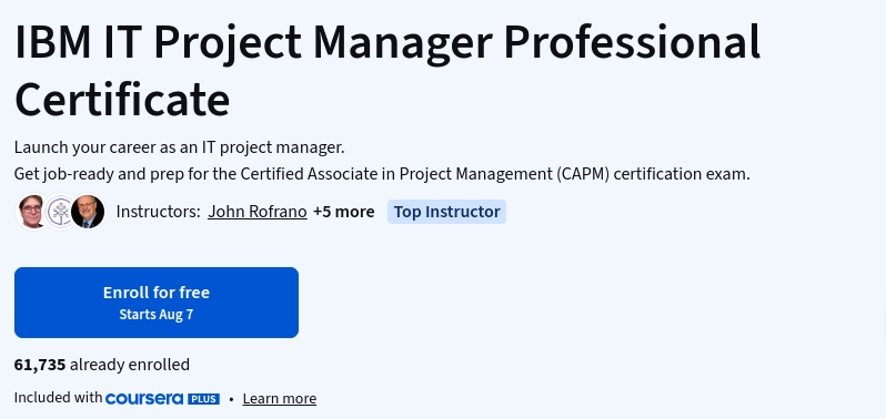Изображения · Сертификат IBM IT Project Manager 2026-8