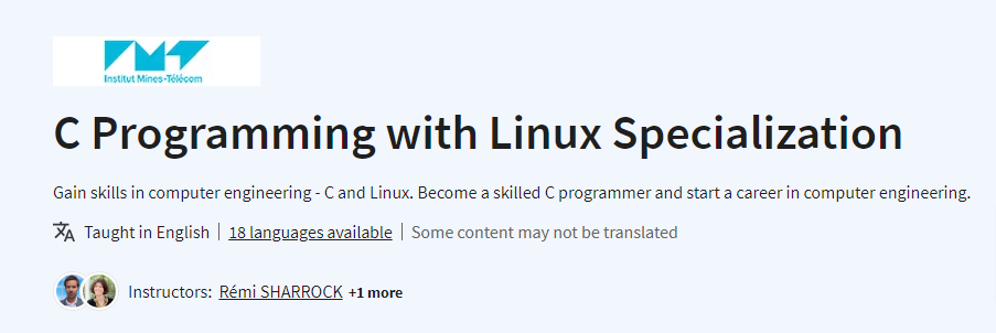 Pictures · Coursea — C Programming with Linux Specialization 2023-12