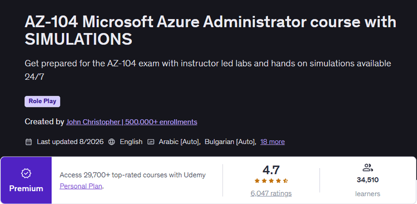 图片 · 阿兹 -104 Microsoft Azure 管理员课程与模拟 2026-4