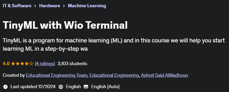 Pictures · Udemy — TinyML with Wio Terminal 2022-1