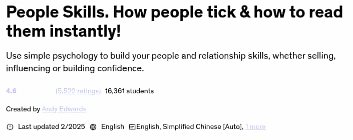 Pictures · People Skills. How people tick & how to read them instantly! 2025-2