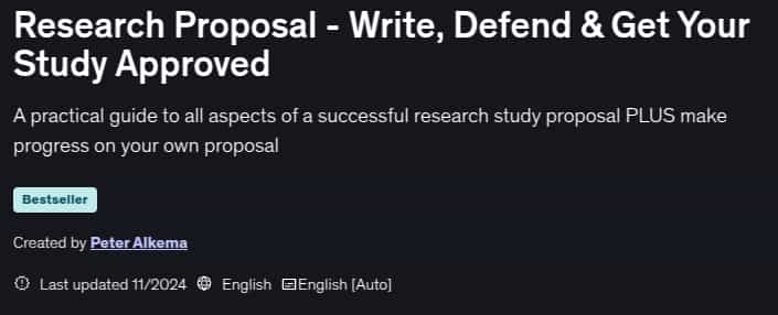 Pictures · Udemy — Research Proposal – Write, Defend & Get Your Study Approved 2024-11