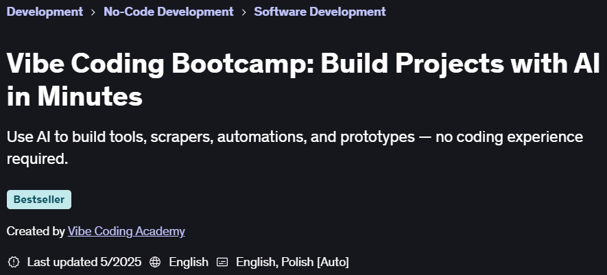 Pictures · Udemy — Vibe Coding Bootcamp: Build Projects with AI in Minutes 2025-3