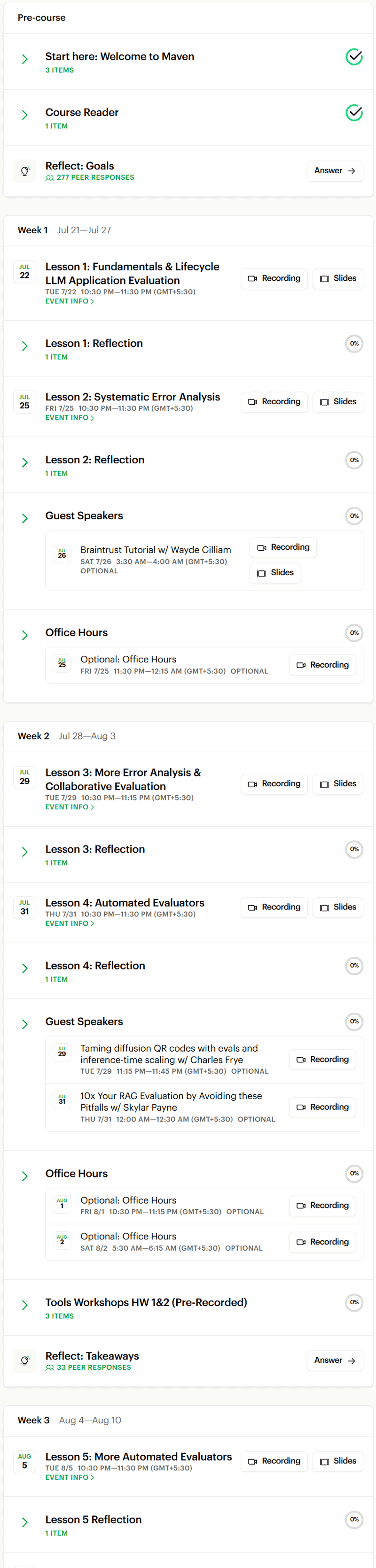 Course topics · AI Evals For Engineers & PMs 2026-1