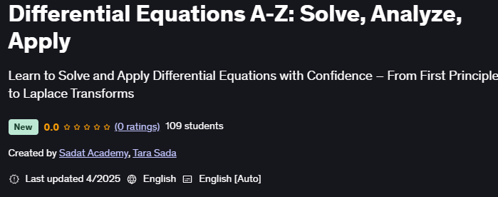 Pictures · Differential Equations A-Z: Solve, Analyze, Apply 2025-4