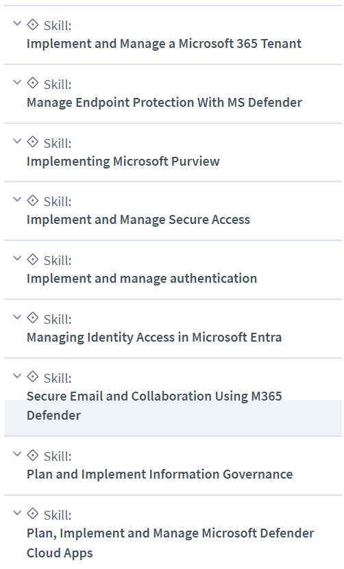 Course topics · CBTNuggets – Microsoft 365 Certified: Enterprise Administrator Expert (MS-102) Online Training 2024-2