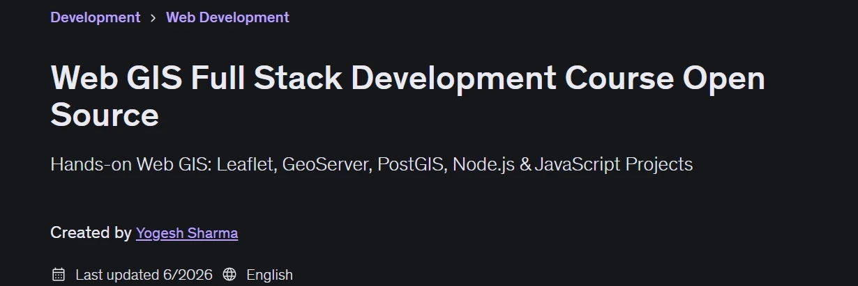 Images · Le site GIS full stack Cours de développement Open Source 2026-5