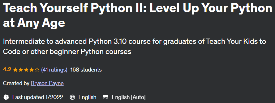 Pictures · Udemy — Teach Yourself Python II: Level Up Your Python at Any Age 2022-1